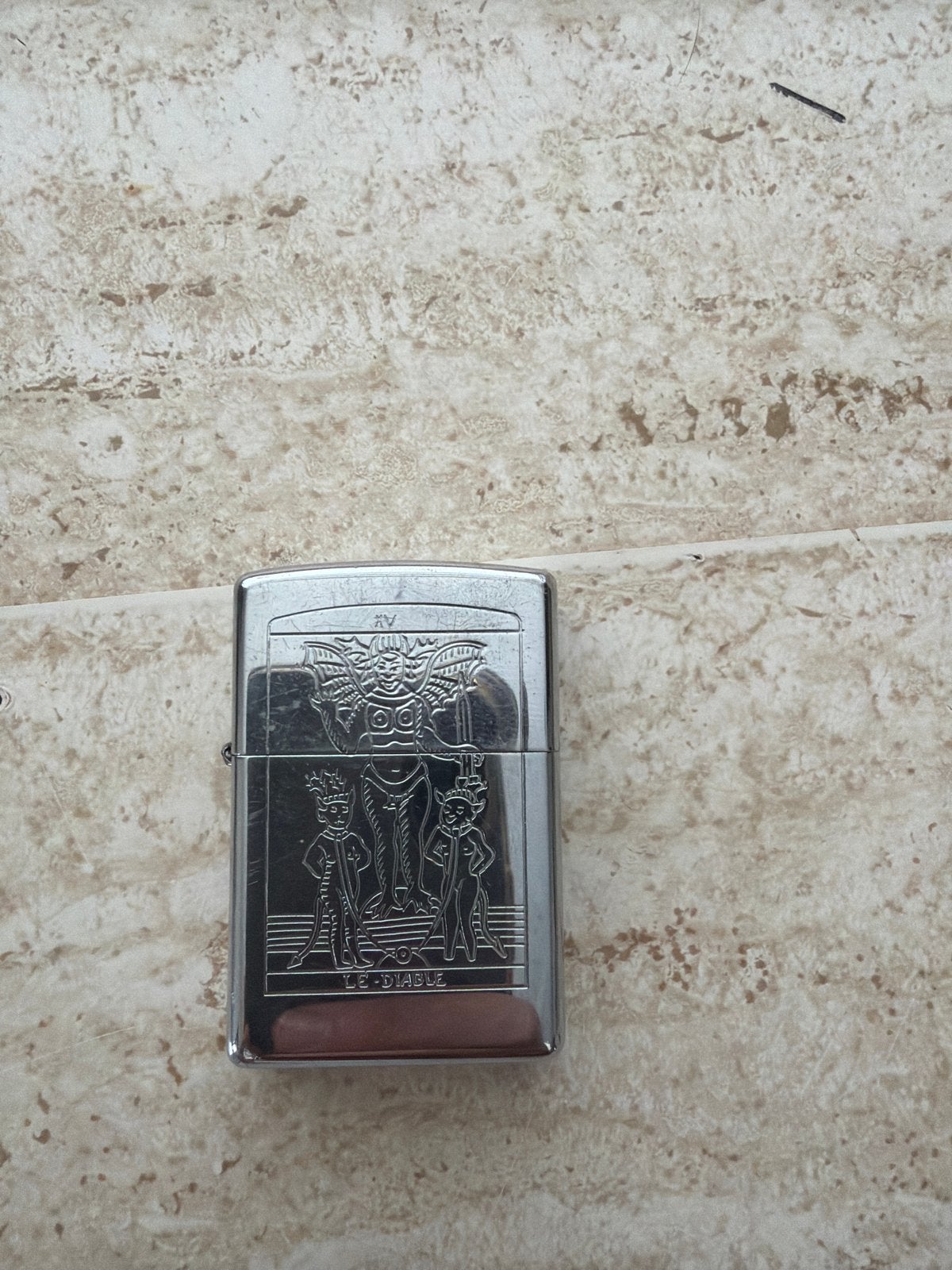 Zippo aansteker "Le Diable" - Uniek verzamelobject, Verzamelen, Ophalen of Verzenden, Gebruikt, Aansteker