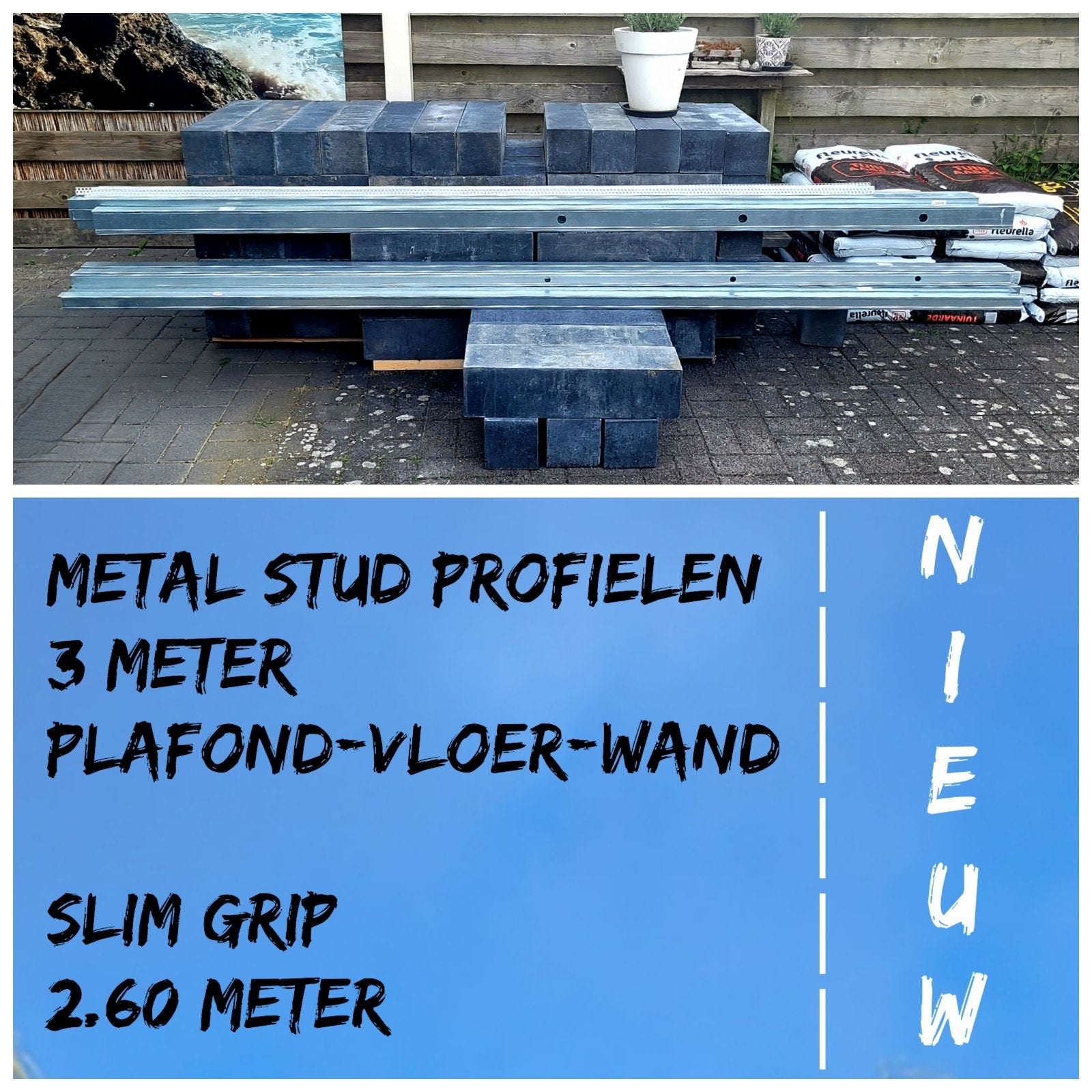 NIEUW partij metalbl stud profielen en slim grips, Ophalen, Nieuw, Overige metalen