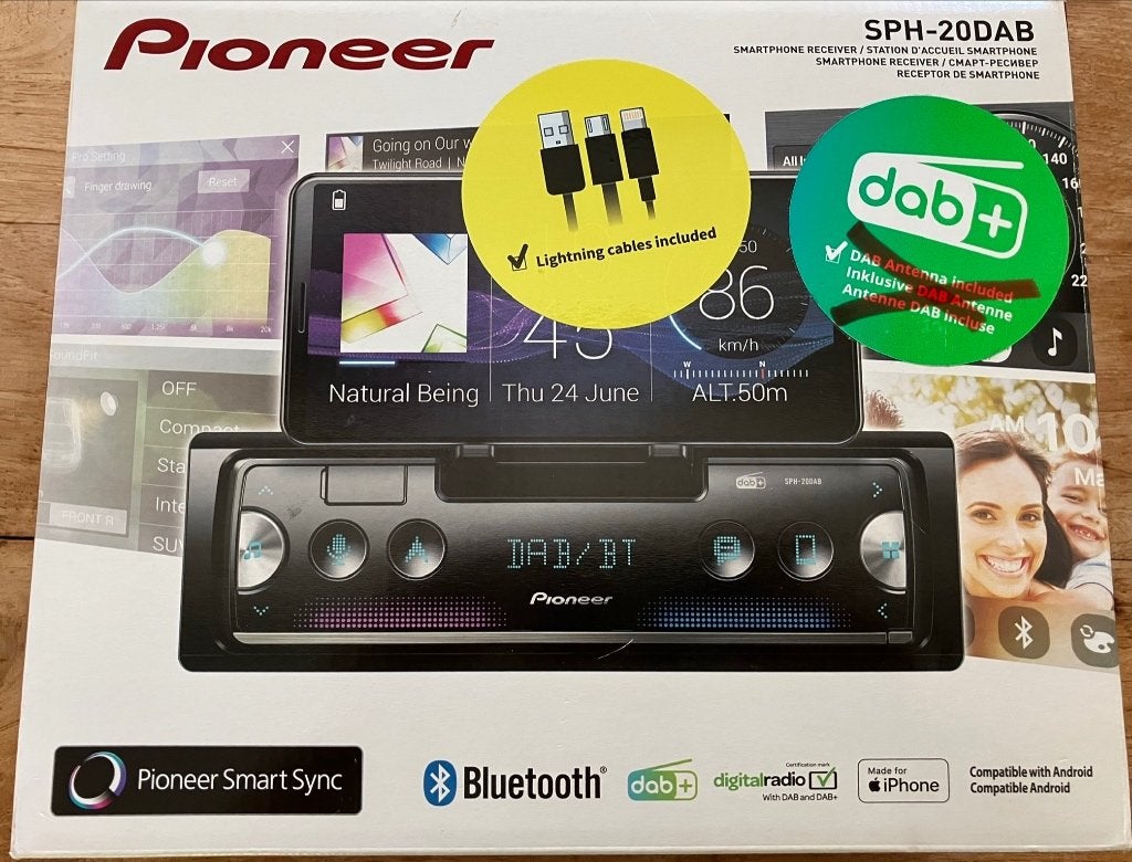 Pioneer SPH-20DAB 1din apple car play carkit, Auto diversen, Autoradio's, Ophalen of Verzenden, Zo goed als nieuw