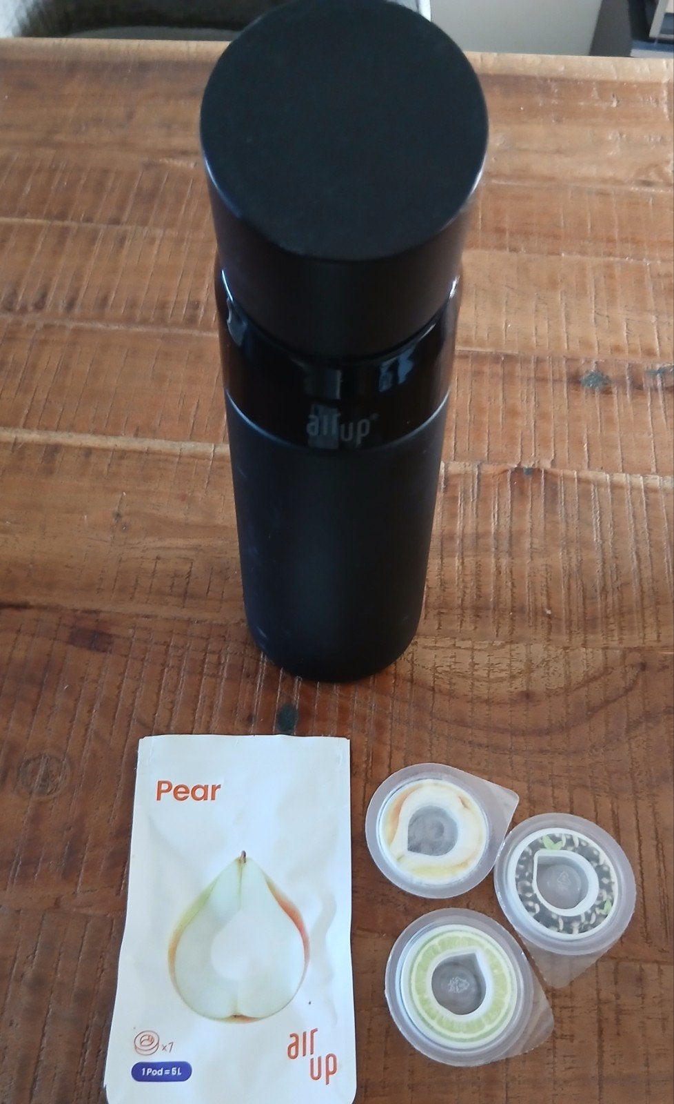 Air up rvs drinkfles inclusief 3 nieuwe pods, Sport en Fitness, Bidons, Ophalen of Verzenden, Zo goed als nieuw