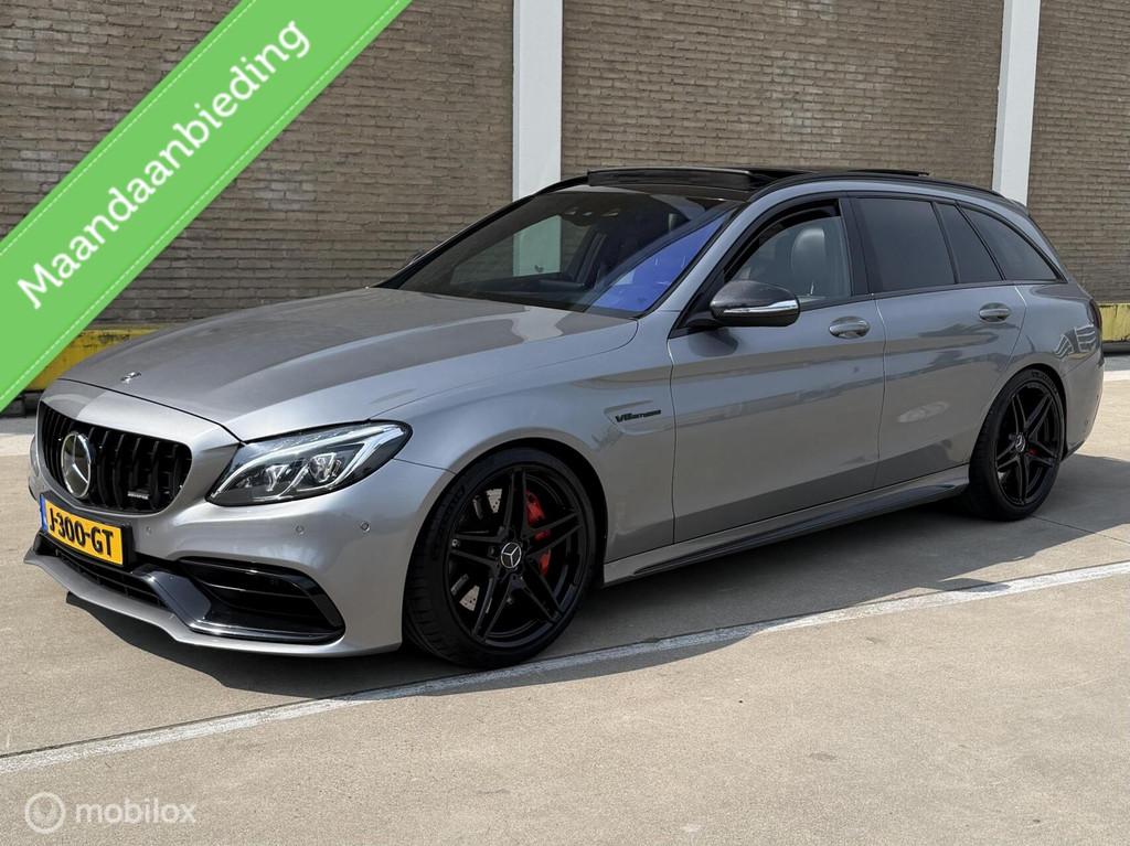 Mercedes C63 AMG Performance V8 Turbo Carbon Pano Burmester, Auto's, Automaat, 579 pk, Achterwielaandrijving, Automatische klimaatregeling
