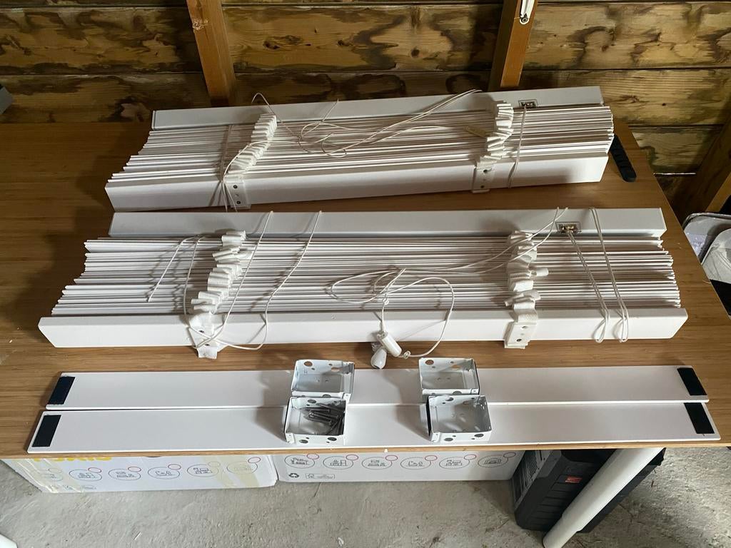 Decosol witte jaloezieën (x2), Wit, Zo goed als nieuw, 150 tot 200 cm, 50 tot 100 cm