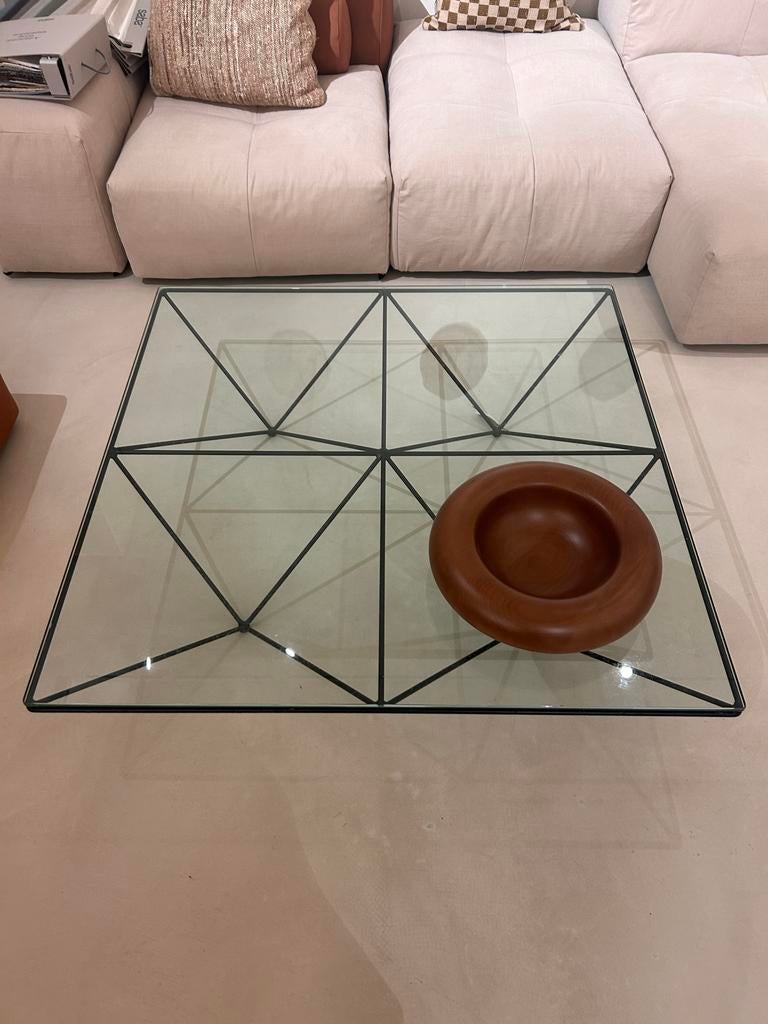 Vintage Paola Piva Tafel voor B&B Italia, Gebruikt, 100 tot 150 cm, 50 tot 75 cm, Vierkant
