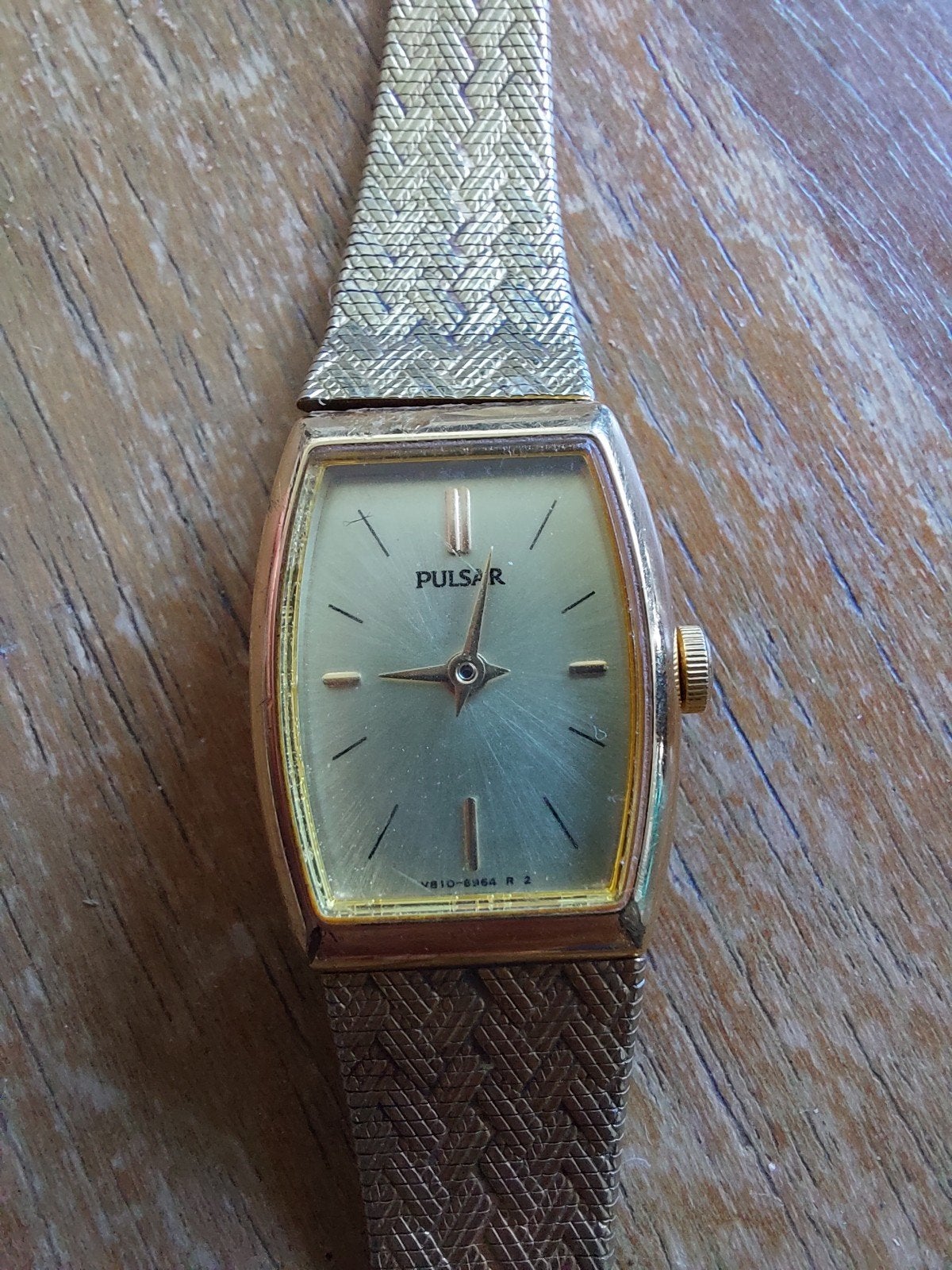 Vintage Pulsar Dameshorloge Goudkleurig, Overige merken, Overige materialen, Gebruikt, Polshorloge