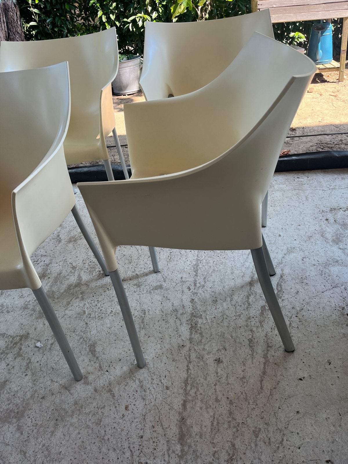 Philip Starck design stoelen, crème, binnen/buiten, stapelba, Ophalen, Kunststof, Gebruikt, Overige kleuren