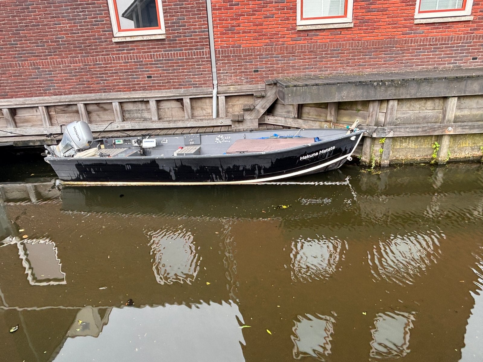 Aluminium sloep met motor, Watersport en Boten, Vis- en Consoleboten, 10 tot 30 pk, Ophalen of Verzenden, Zo goed als nieuw, 30 cm
