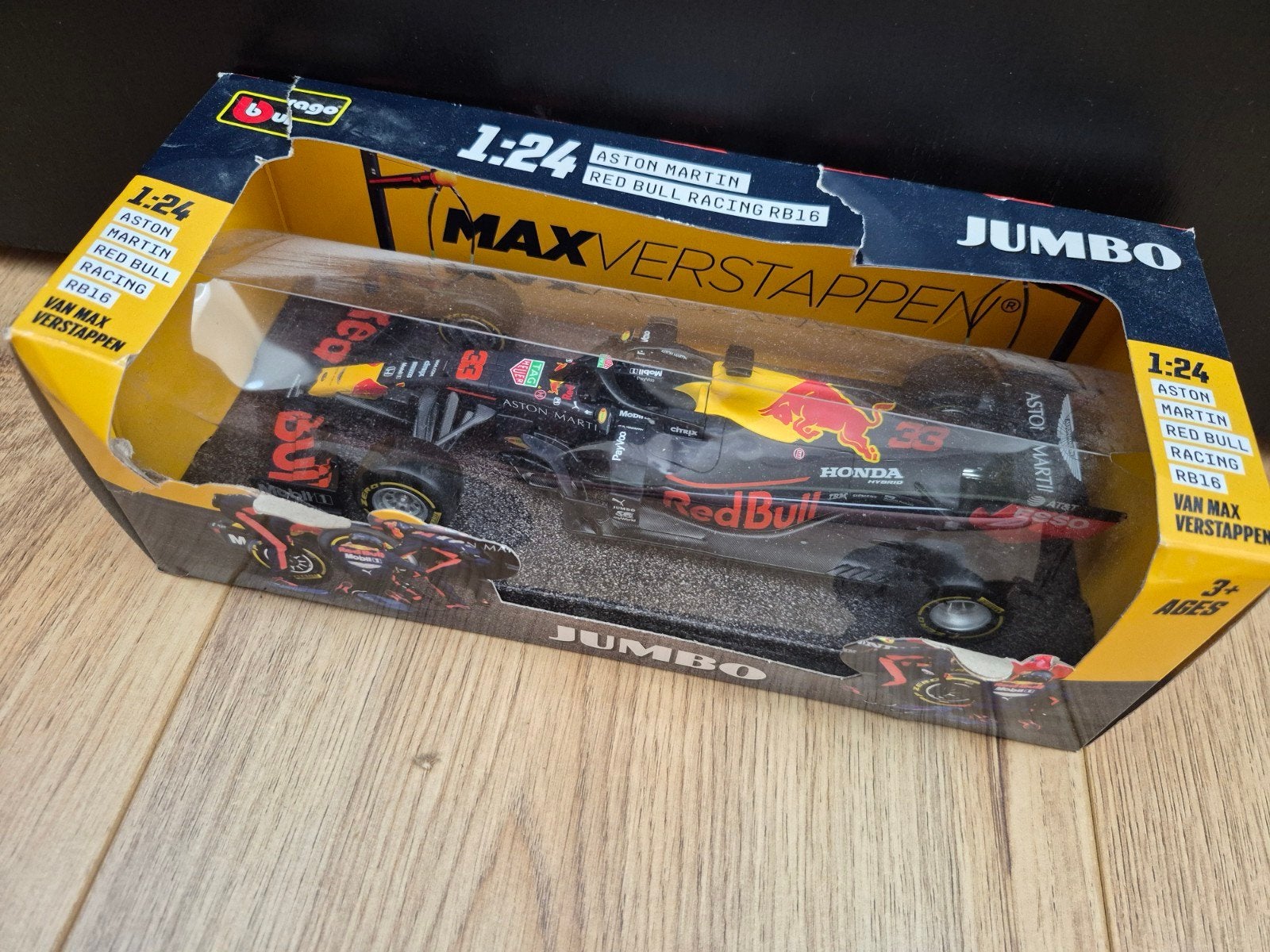 Bburago Aston Martin Red Bull Racing RB16 Max Verstappen 1:2, Ophalen of Verzenden, Zo goed als nieuw, Auto, Overige merken