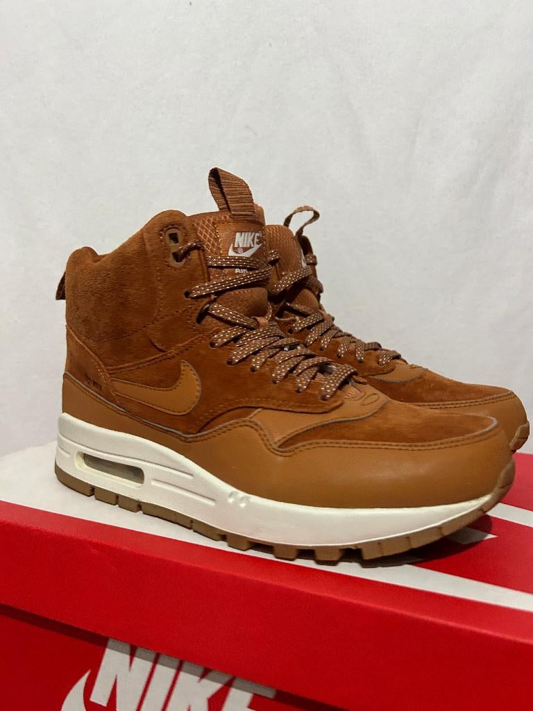 ALS NIEUW Maat 40 - Nike Air Max 1 Mid Sneakerboot Brown Gum, Kleding | Dames, Schoenen, Bruin, Verzenden, Nike, Nike