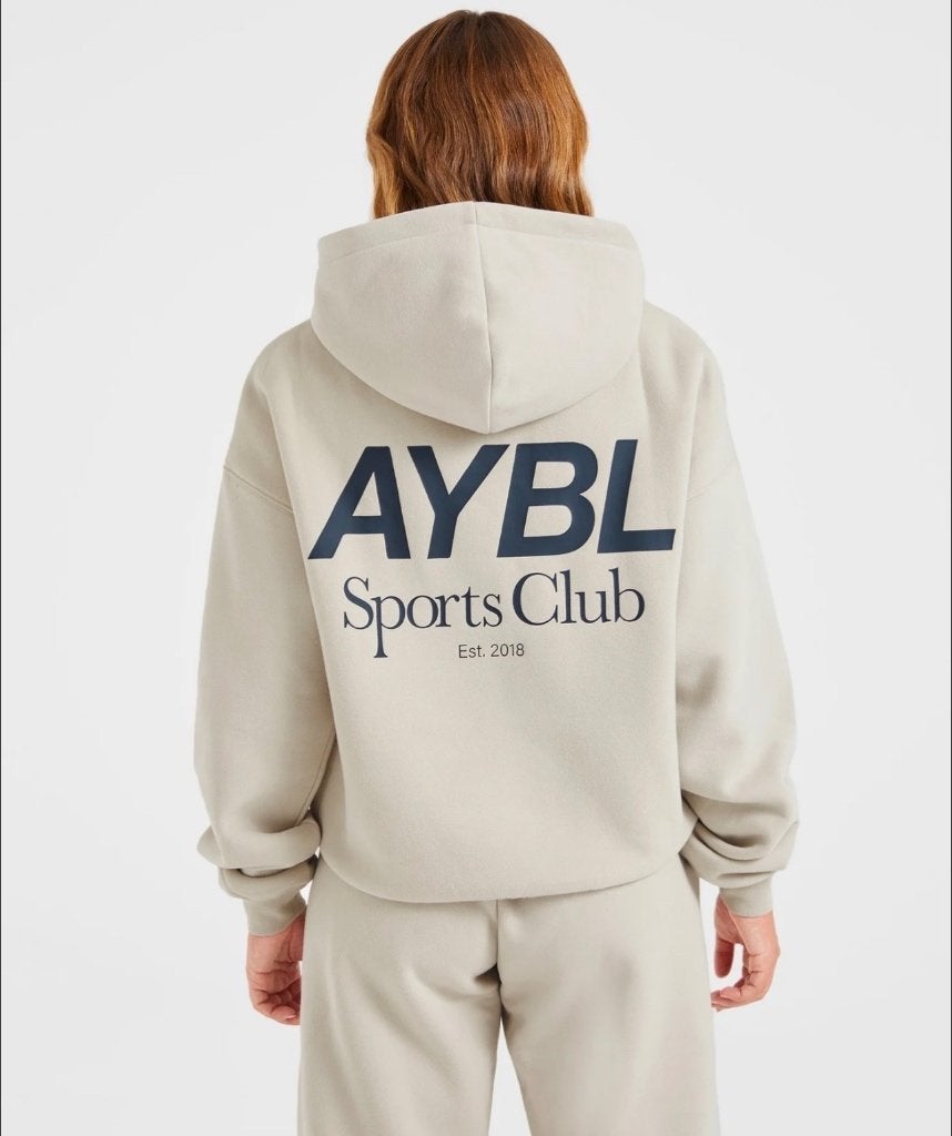 AYBL Sports Club Oversized Joggers - Sand/Navy, Beige, Nieuw, Ophalen of Verzenden, Aybl