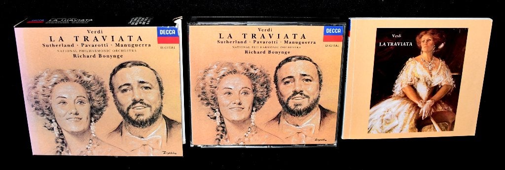 Verdi - La Traviata - Sutherland, Pavarotti, Manuguerra - Na, Cd's en Dvd's, Ophalen of Verzenden, Classicisme, Zo goed als nieuw