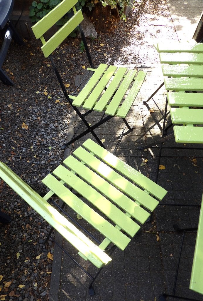 klapstoelen/ bistrotafel/ bistroset/ zie omschrijving, Ophalen of Verzenden, Zo goed als nieuw