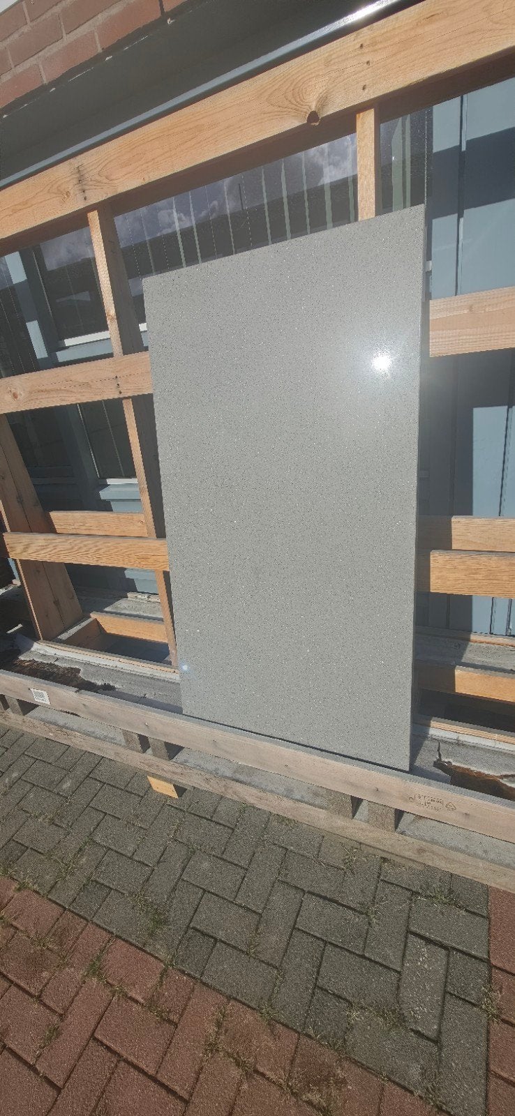 Composiet tafelblad 133x73 cm - Grijs, Ophalen, Overige materialen, 100 tot 150 cm, Nieuw