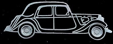 Citroën Traction pin- zwart-zilver emaille, Verzamelen, Verzenden, Nieuw, Transport, Speldje of Pin