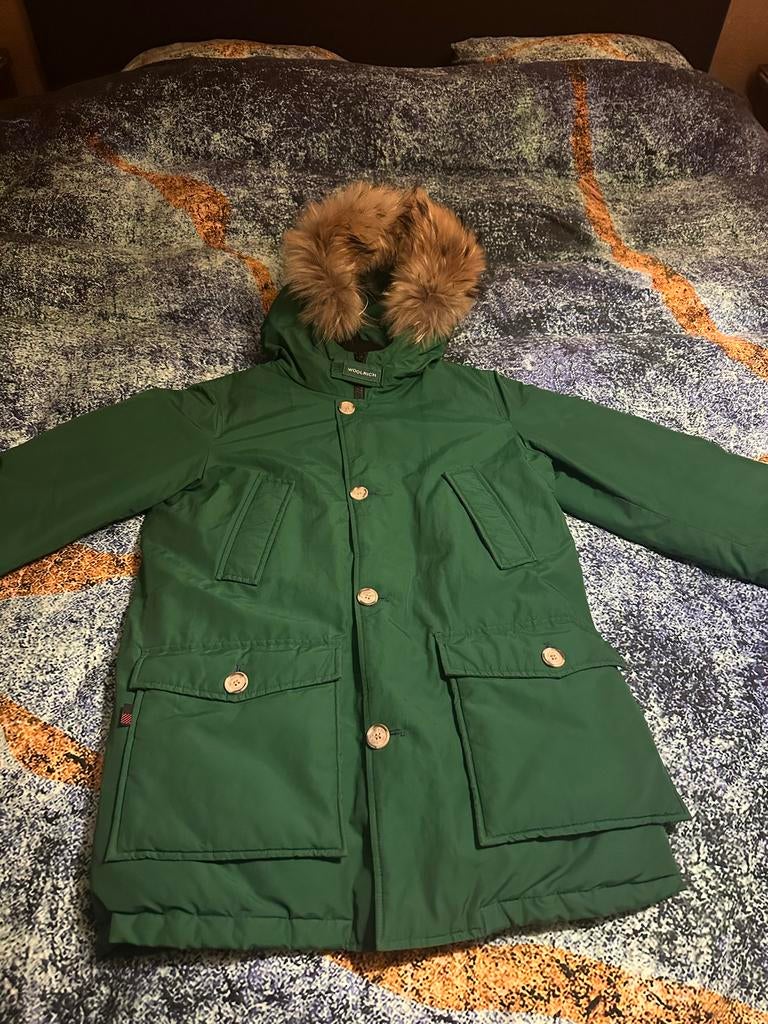 Woolrich Unisex Bontkraag Parka - Maat S/14, Ophalen of Verzenden, Zo goed als nieuw, Blauw