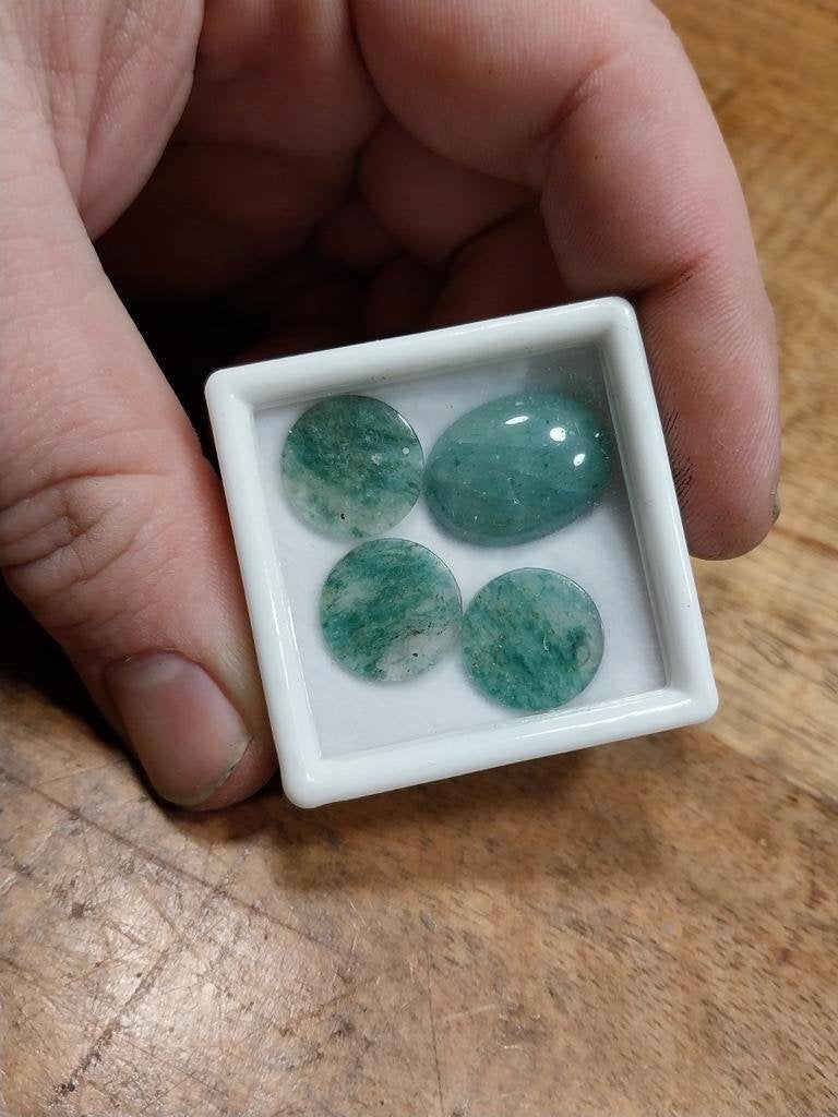 Ovale en ronde aventurijn cabochons, Ophalen of Verzenden, Zo goed als nieuw