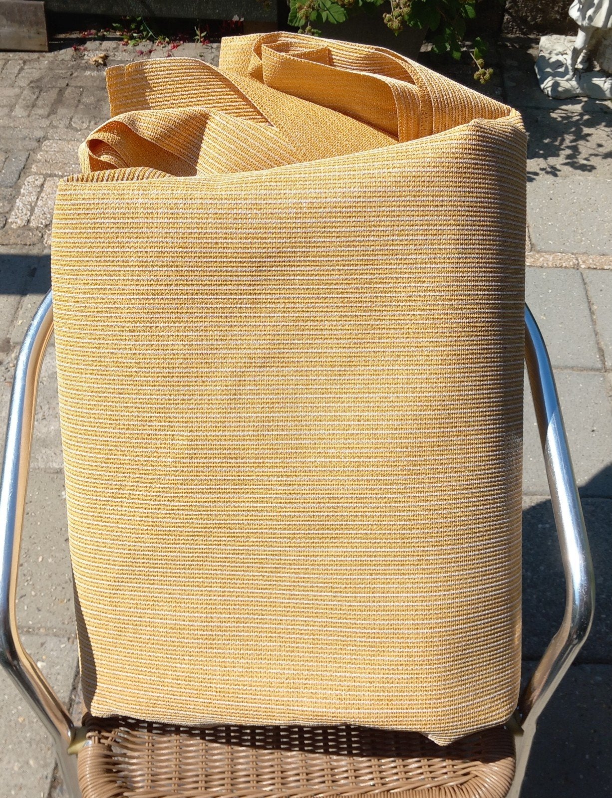 Schaduwdoek, 3 bij 5 mtr, met touw en klemmen. Weerbestendig, Ophalen, Nieuw