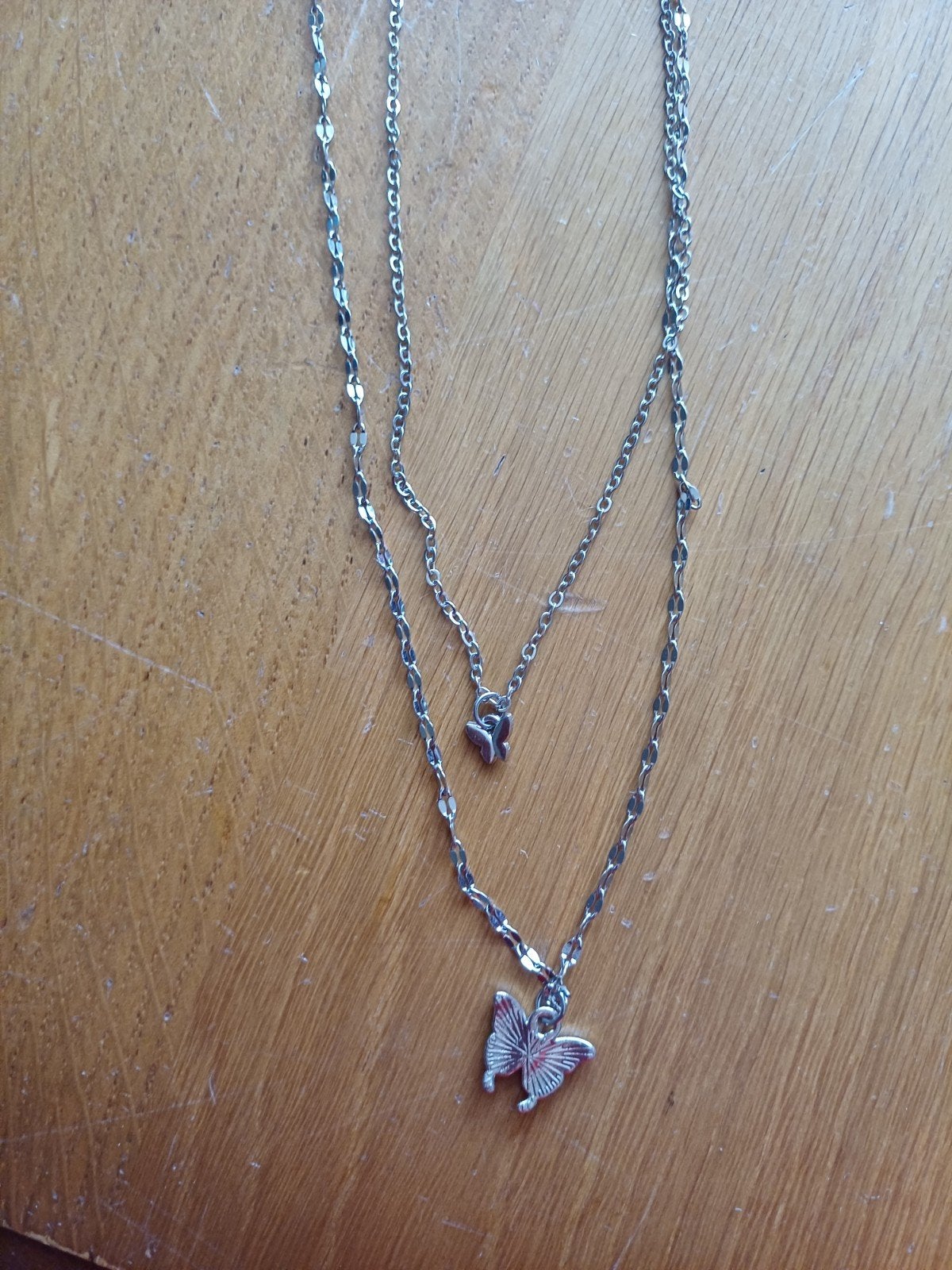 ketting met vlindertje, Ophalen of Verzenden, Nieuw, Zilver, Overige materialen