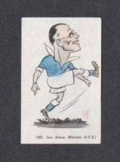 Voetbalplaatje Hermes DVS Schiedam Lex Janse 1950., Verzamelen, Ophalen of Verzenden, Zo goed als nieuw