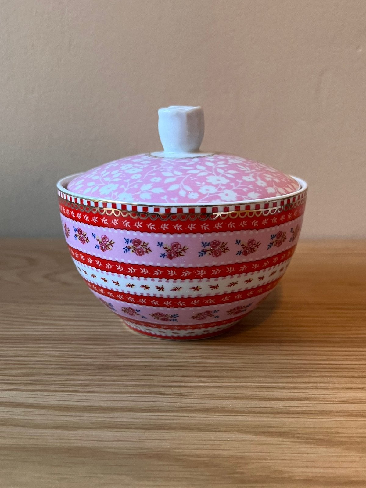 PIP studio suikerpotje roze rood bloemen boho decoratie, Overige typen, Ophalen of Verzenden, Zo goed als nieuw, Overige stijlen