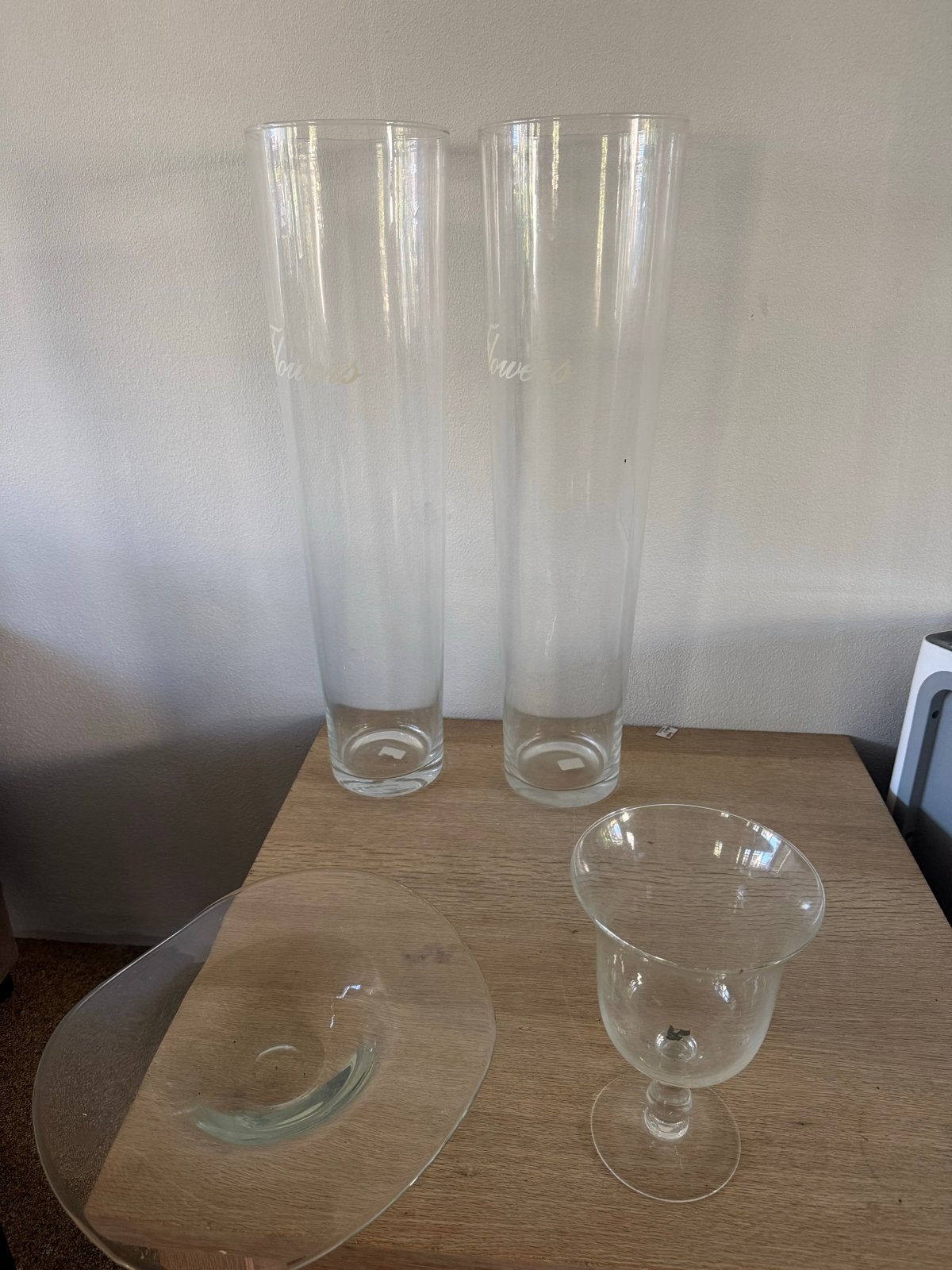 Glazen vazen en schalen set, Ophalen of Verzenden