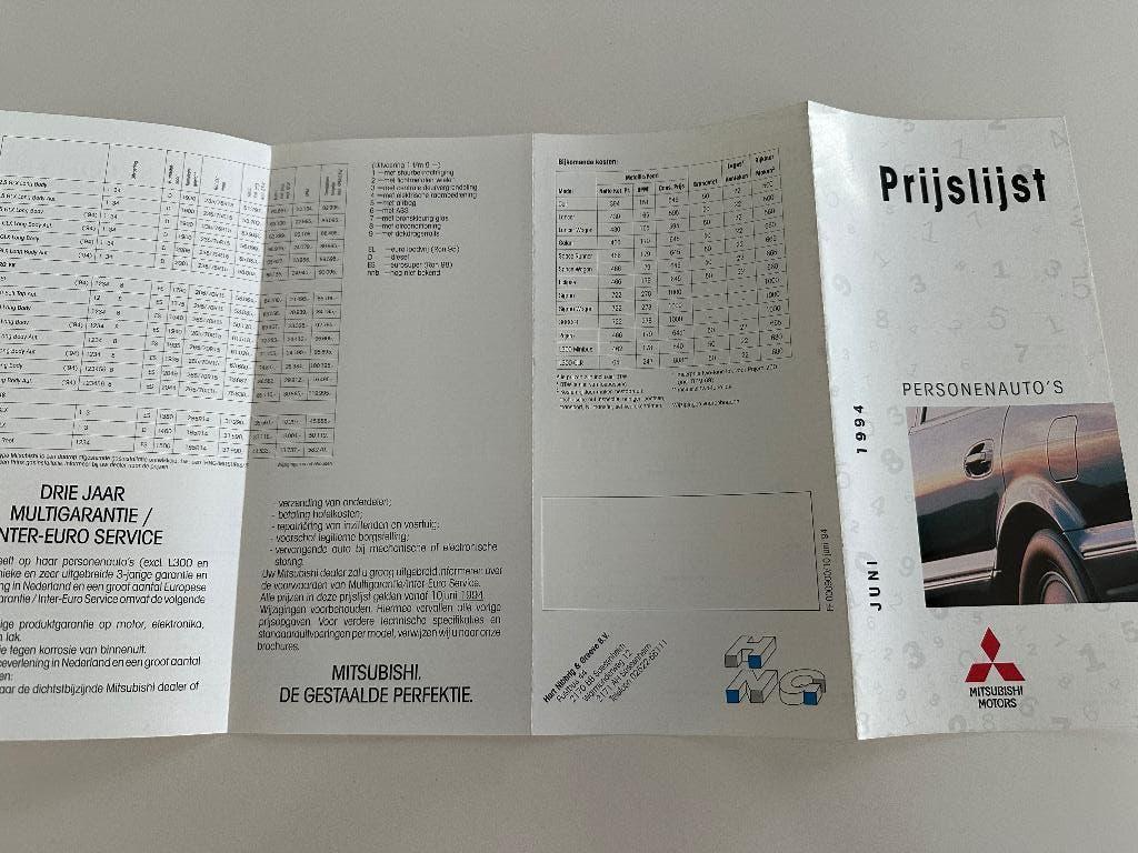 Folder Mitsubishi Sigma Galant 3000 GT eclipse pajero, Ophalen of Verzenden, Zo goed als nieuw, Mitsubishi