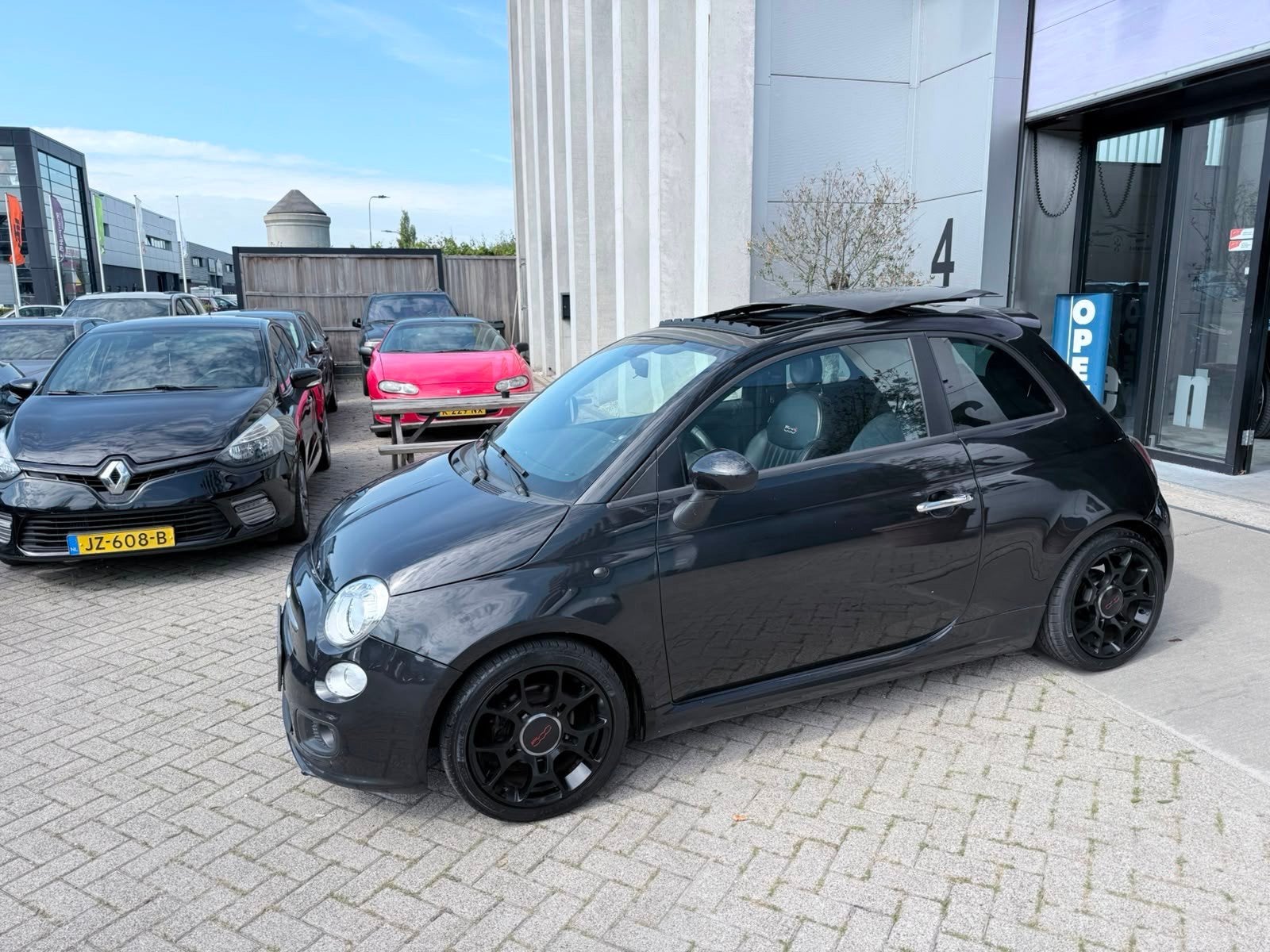 Fiat 500 C 0.9 TwinAir Sport! AUTOMAAT! SCHUIFDAK! AIRCO! IN, Auto's, Fiat, Euro 5, Gebruikt, Cabriolet, Zwart