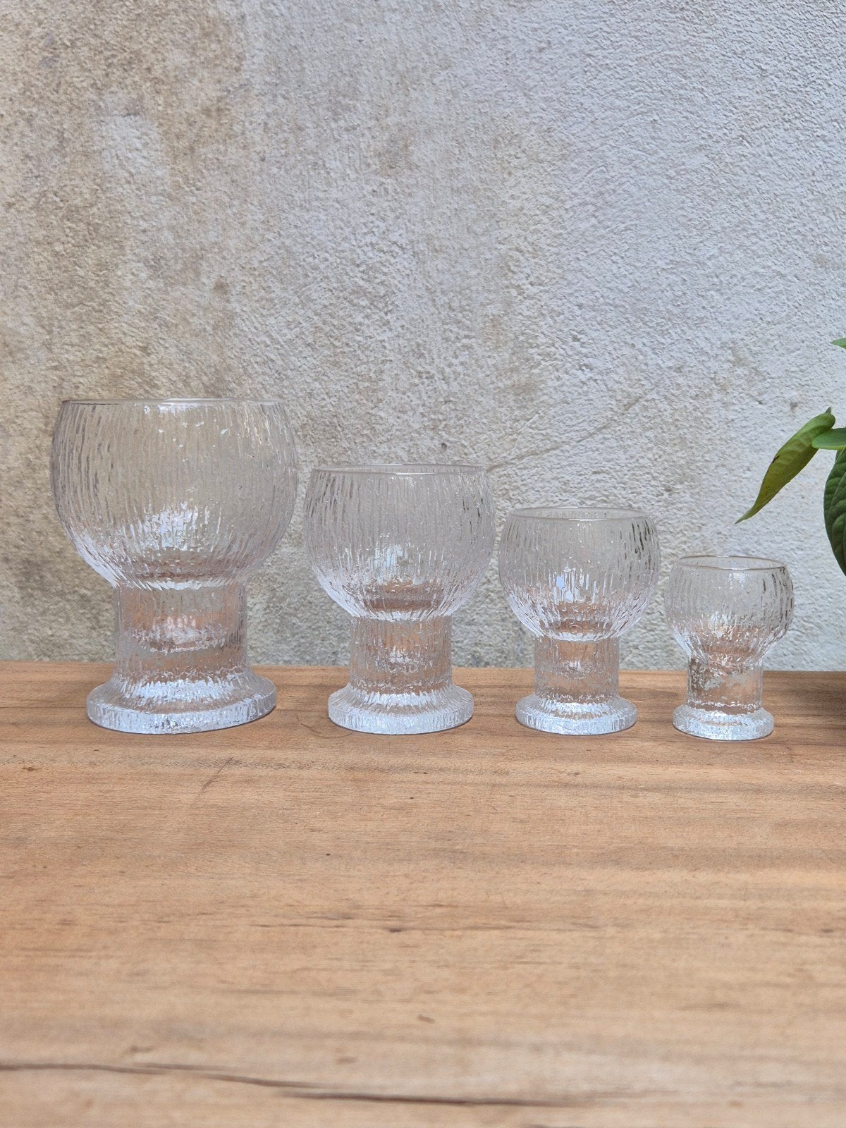 Vintage Set van 9 Iittala Kekkerit glazen - Tapio Wirkkala, Antiek en Kunst, Antiek | Glas en Kristal, Ophalen of Verzenden