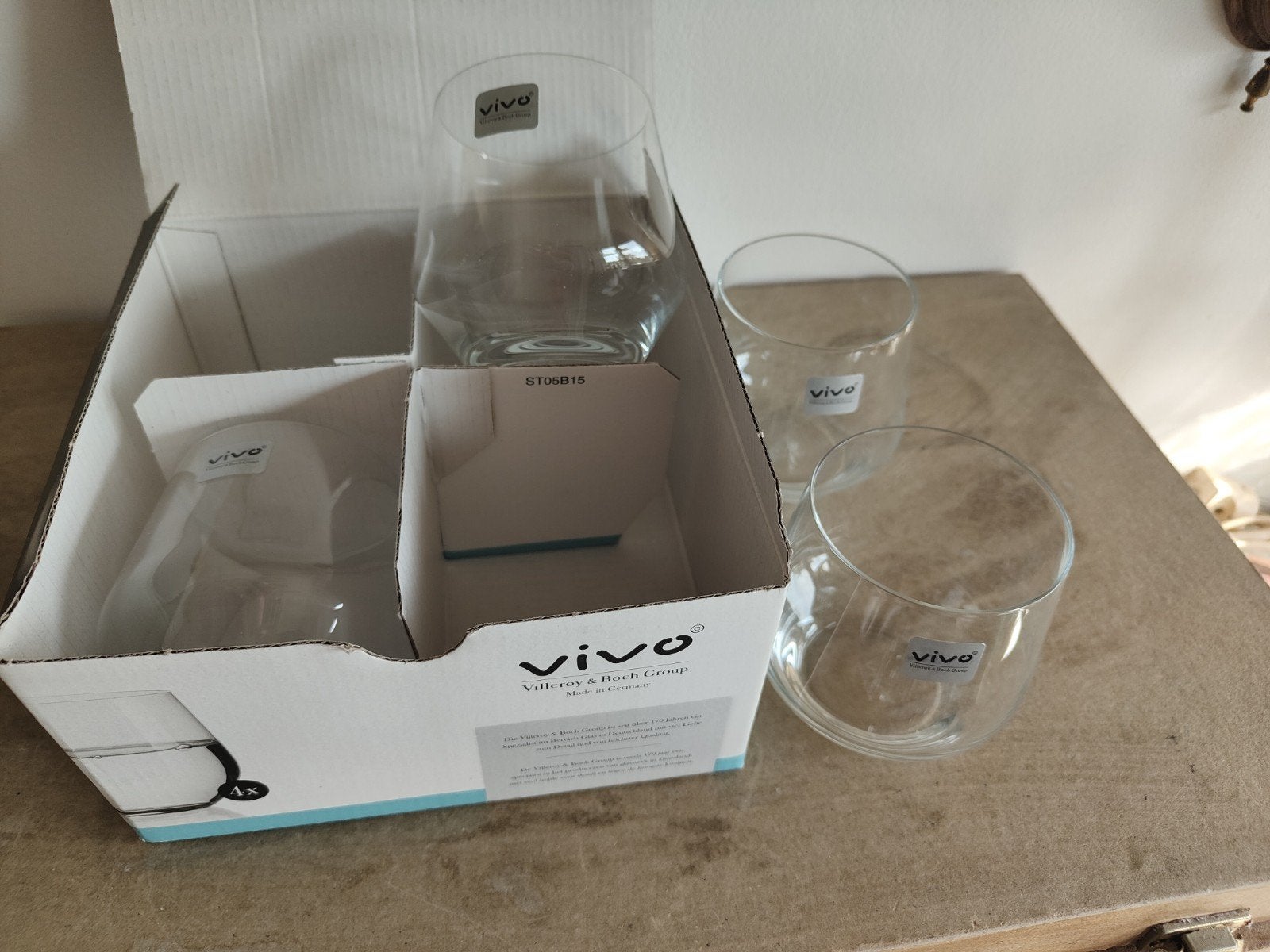 nieuw 4  Vivo whiskey/water glazen Villeroy & Boch, Huis en Inrichting, Ophalen of Verzenden, Nieuw
