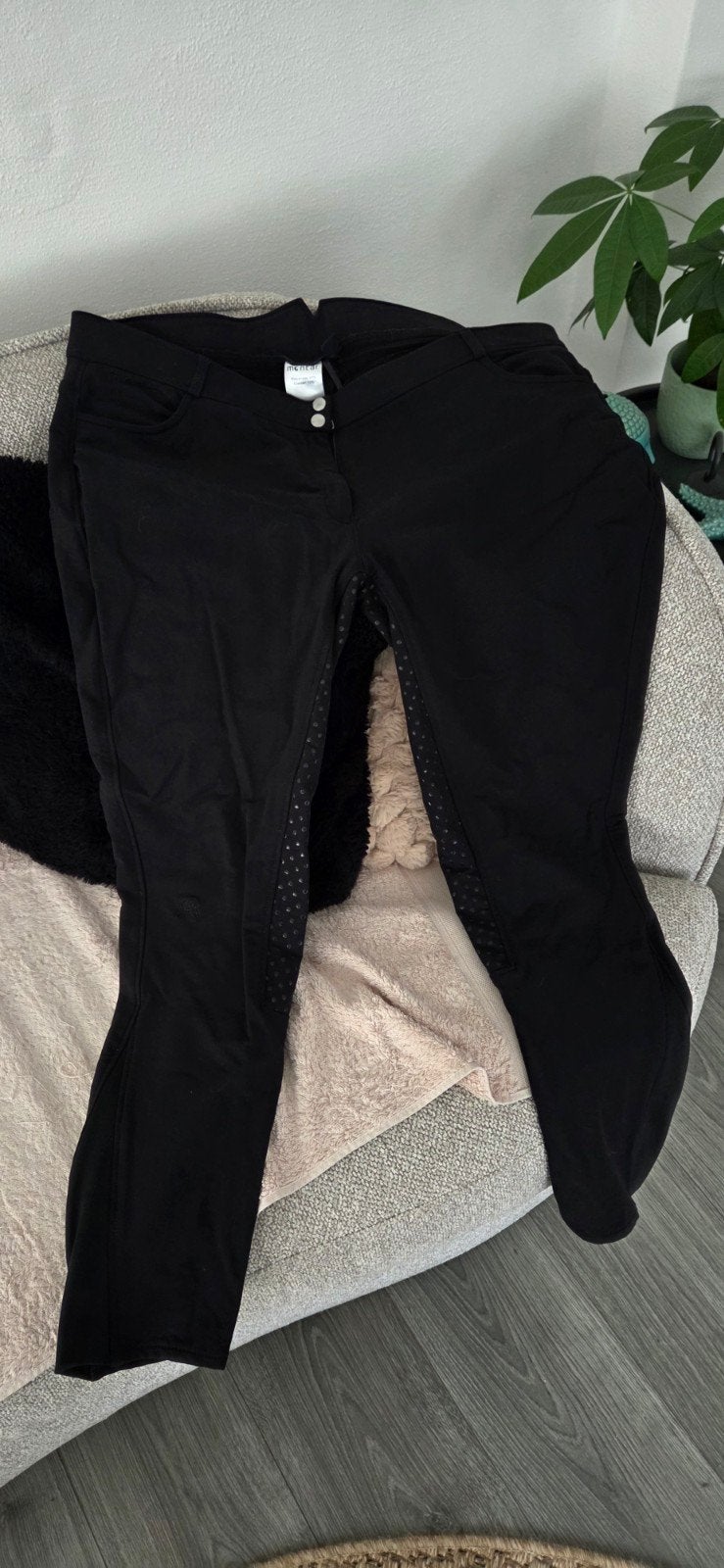 Montar rijbroek zwart maat 54 met silicone nopjes, Dieren en Toebehoren, Dressuur, Zo goed als nieuw, Zwart, Met grip