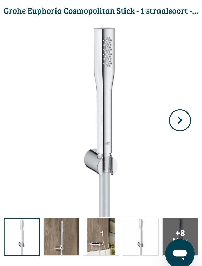 Grohe Euphoria Cosmopolitan Stick handdouche chroom, Ophalen, Nieuw, Chroom, Douche