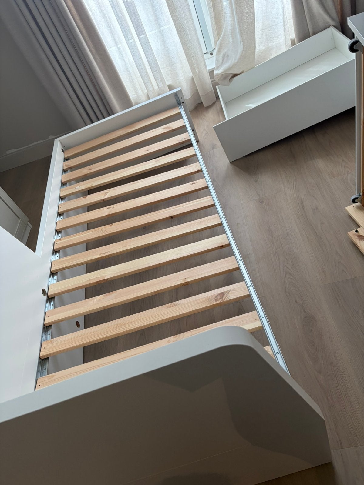 Ikea 2 bedden voor 150 EURO!!!, Huis en Inrichting, Slaapkamer | Bedden, Ophalen, Eenpersoons, Wit, Zo goed als nieuw
