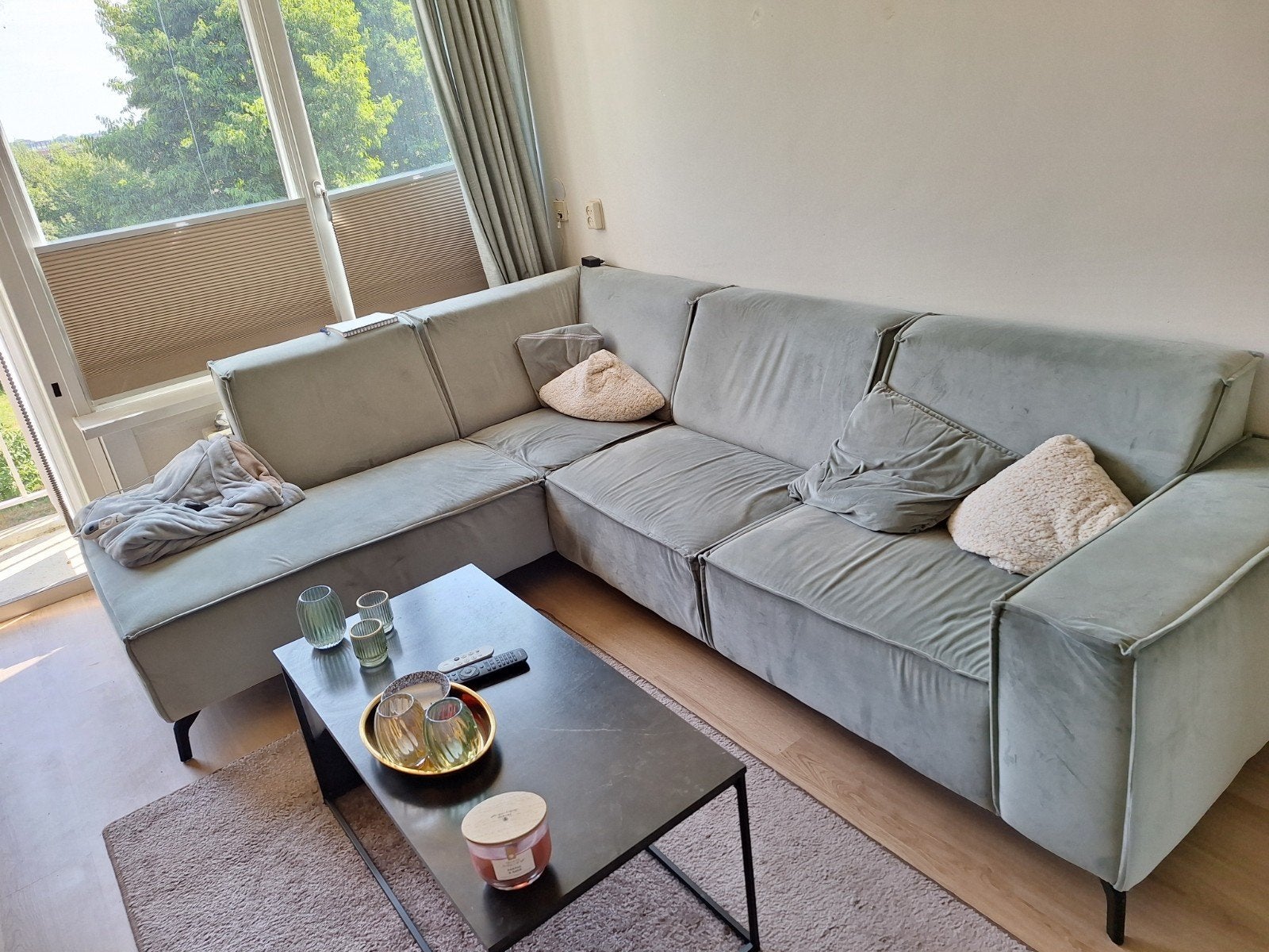 Ruime en comfortabele hoekbank / loungebank (270x200 cm), Huis en Inrichting, Ophalen, 250 tot 300 cm, Gebruikt, Hoekbank