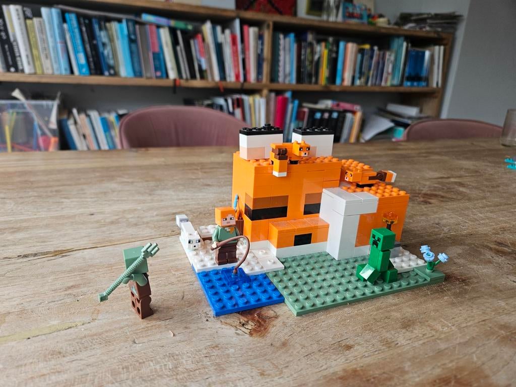 LEGO Minecraft Vossenhuis (21178), Kinderen en Baby's, Speelgoed | Bouwstenen, Zo goed als nieuw, Overige merken, Ophalen of Verzenden