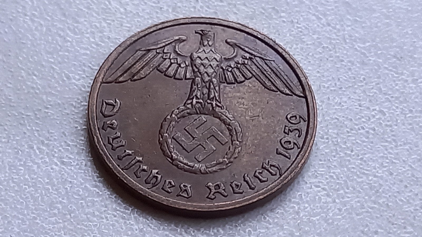WO2 1 Reichspfennig 1939 brons nazi duitsland, Ophalen of Verzenden, Duitsland, Losse munt