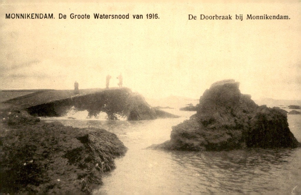 monnikendam De Groote watersnood van 1916 # 467, Verzenden, Voor 1920, Ongelopen, Noord-Holland