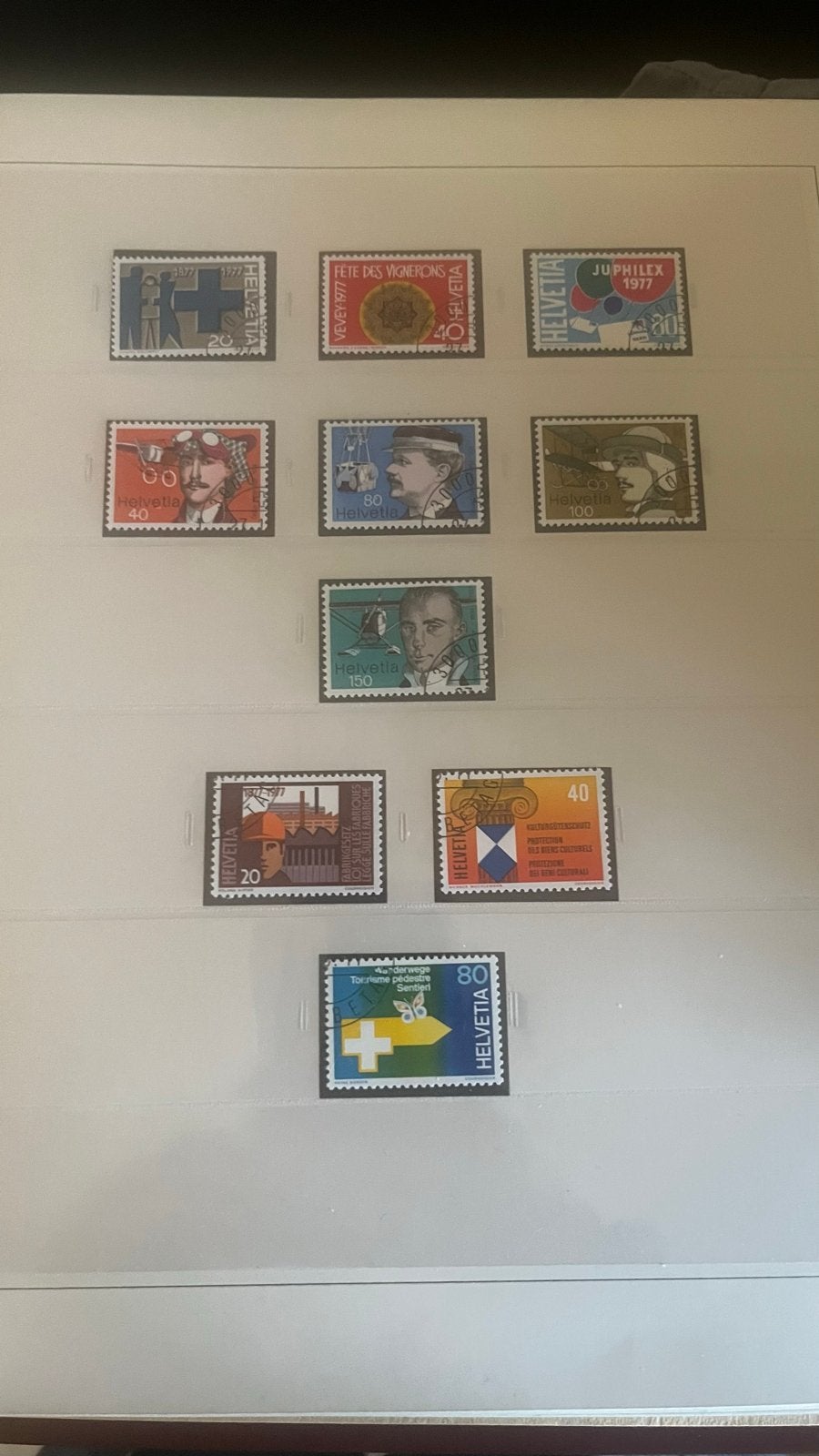 Zwitserland: 2 dikke albums met postzegels vanaf 1975, Verzenden, Gestempeld