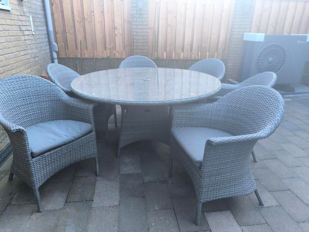 Taste by 4 seasons tuinset 6 persoons, Tuin en Terras, Tuinsets en Loungesets, Ophalen, Zo goed als nieuw, 6 zitplaatsen, Tuinset
