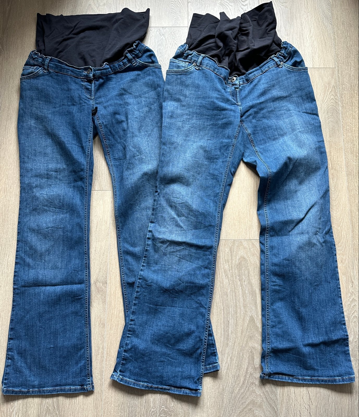2 positie spijkerbroeken maat 33/34, Blauw, Maat 42/44 (L), Ophalen of Verzenden, Gedragen