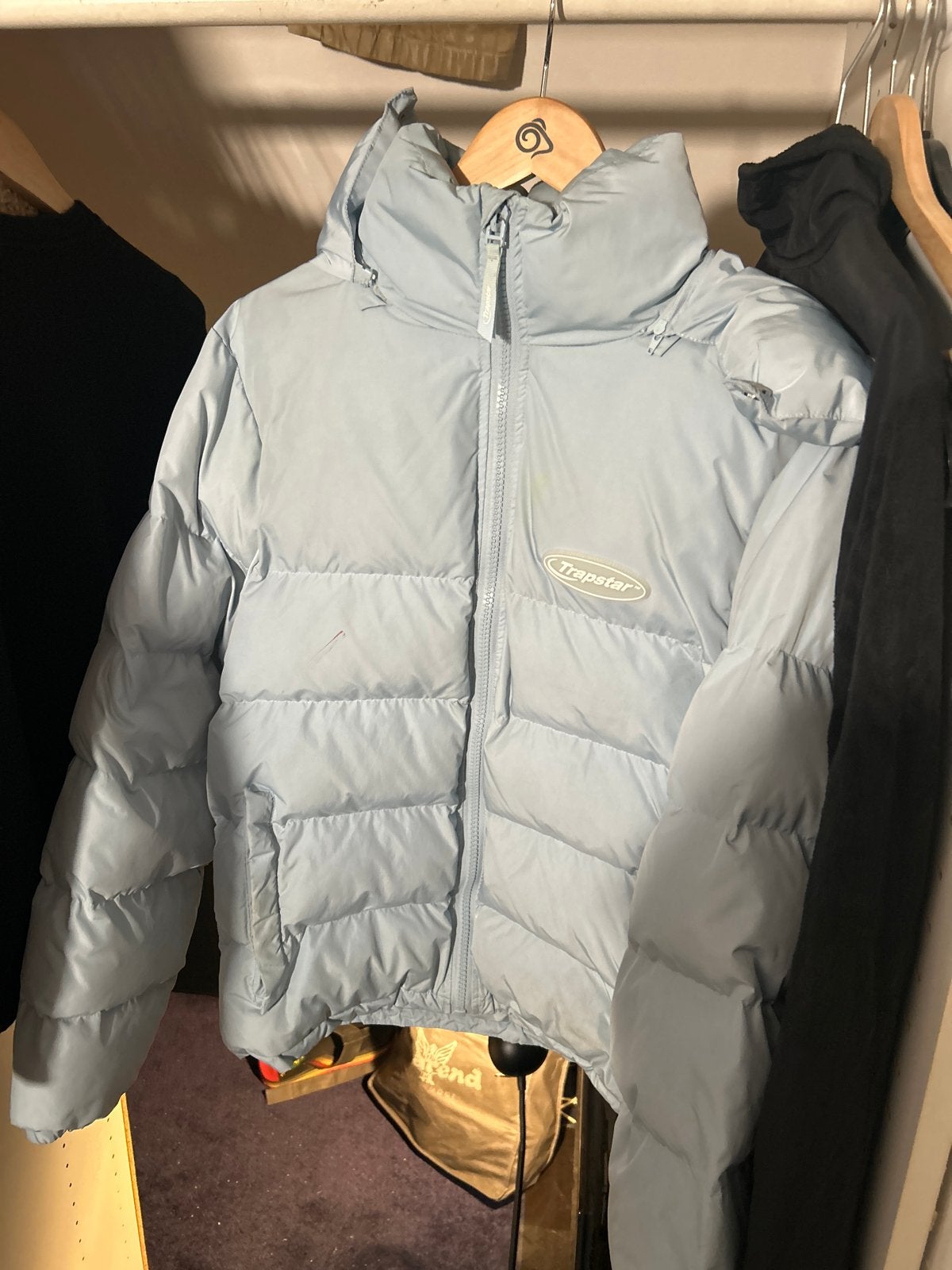 Trapstar jas baby blues maat S - Goede staat, paar vlekken, Ophalen of Verzenden, Gedragen, Blauw