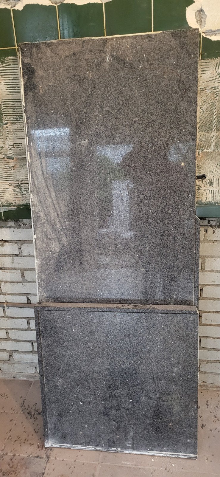 Granieten platen - Donkergrijs, Doe-het-zelf en Verbouw, Ophalen, 60 cm of meer, Minder dan 5 m², Vloertegels