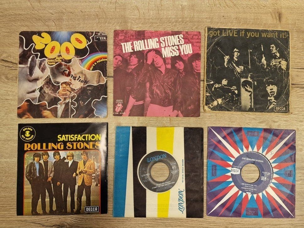 The Rolling Stones - Diverse Singles (7 inch vinyl), Cd's en Dvd's, Vinyl Singles, Gebruikt, Fotohoes, 7 inch, Ophalen of Verzenden