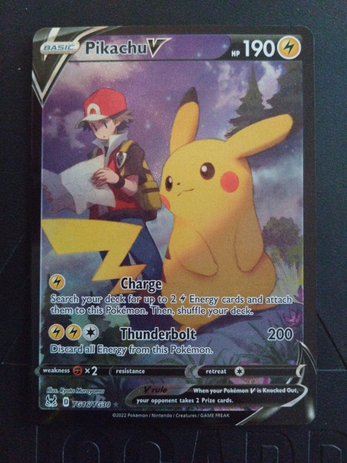 Pikachu V TG16/TG30 Lost Origin, Ophalen of Verzenden, Zo goed als nieuw, Losse kaart, Foil