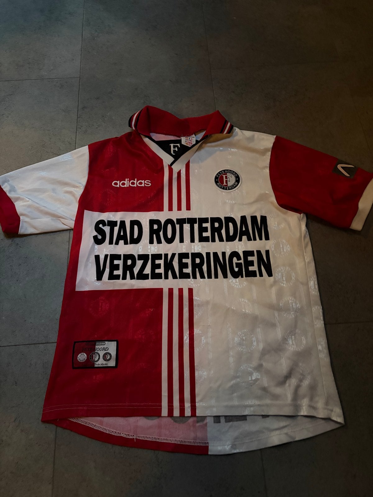 Feyenoord Thuisshirt 1997-98 Maat 176 Adidas Vintage, Maat 56/58 (XL), Ophalen of Verzenden, Voetbal, Gedragen