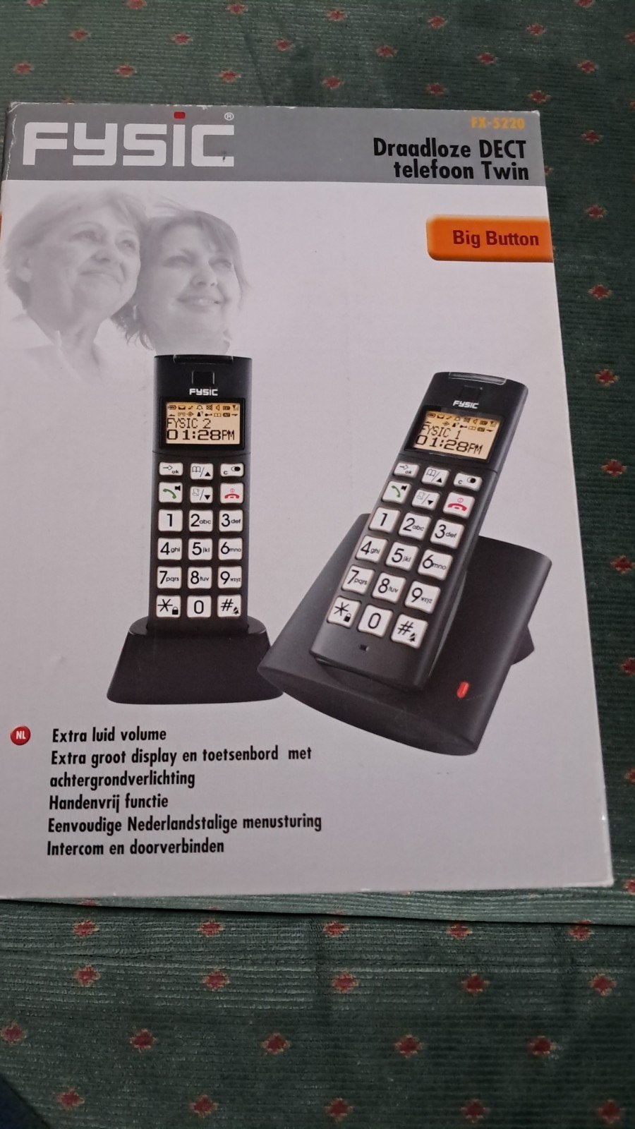 Fysic FX-3220 Draadloze DECT Telefoon Twin Big Button, Ophalen of Verzenden