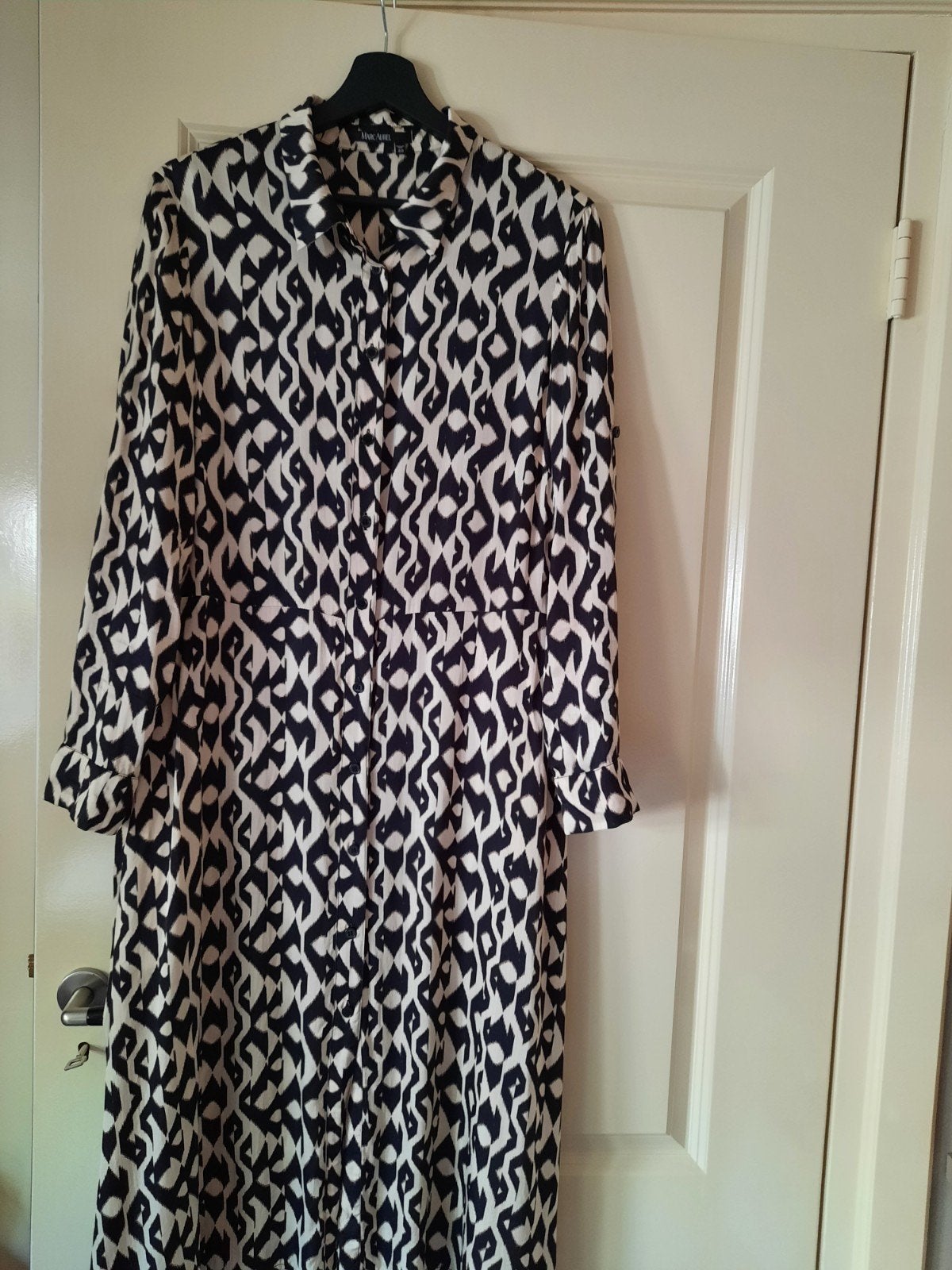 jurk met zwart/ bruin/ beige print Marc Aurel  maat 40, Kleding | Dames, Maat 38/40 (M), Marc Aurel, Zwart, Ophalen of Verzenden