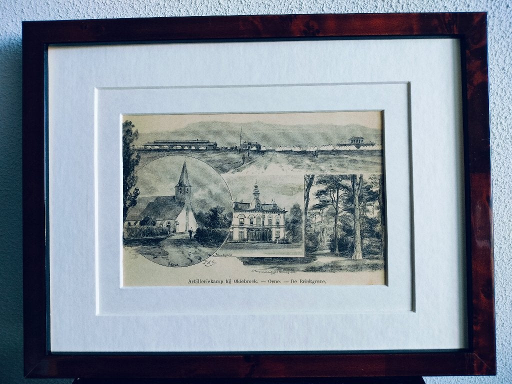 Craandijk Litho Oldebroek Artilleriekamp Oene 1880, Ophalen of Verzenden