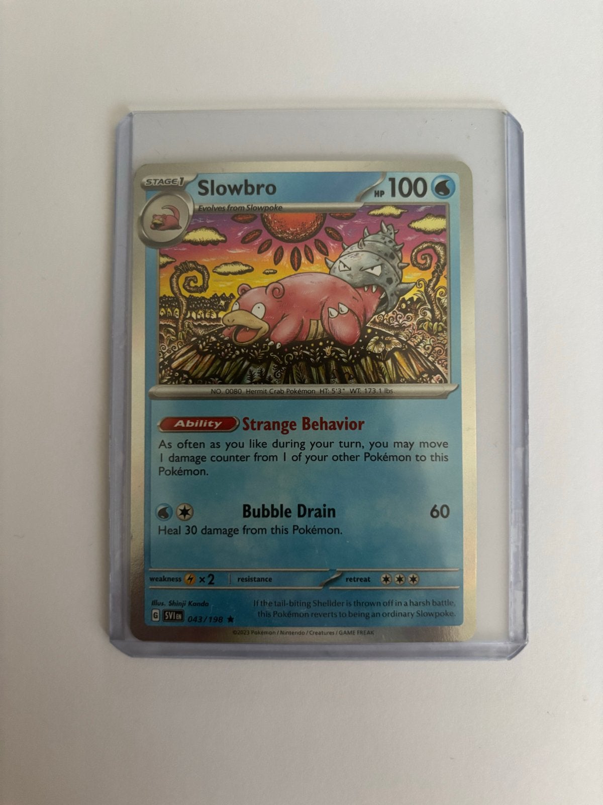 Slowbro Pokémon kaart 048/198 - Nieuwstaat, Ophalen of Verzenden, Nieuw, Losse kaart