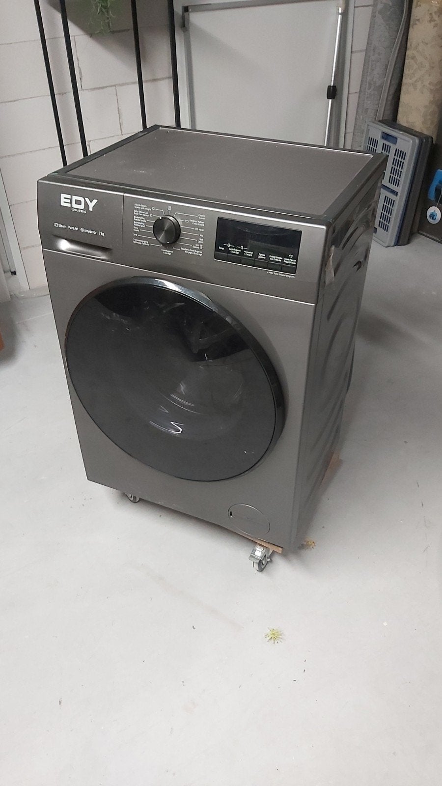 EDY EDWA14702AG Wasmachine 7kg antraciet grijs, Witgoed en Apparatuur, Wasmachines, Ophalen, Gebruikt, Voorlader, 85 tot 90 cm