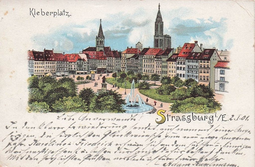 702-361-013 Kleberplatz Strassburg, Verzenden, Voor 1920, Frankrijk