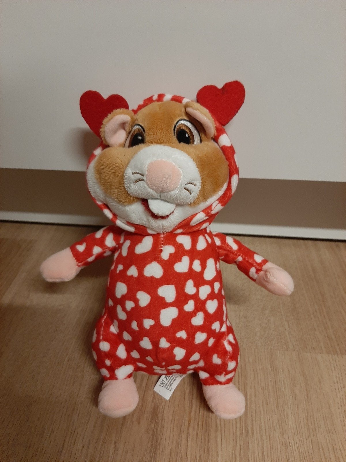 AH hamster knuffel valentijn met onesie, Ophalen of Verzenden, Nieuw, Overige typen